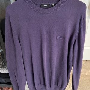 Hugo Boss Men’s Wool Sweater Purple Medium
